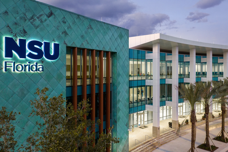 Tampa new campus aerial building view