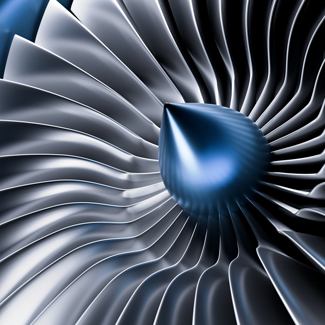 Airplane turbine closeup for aviation aerospace