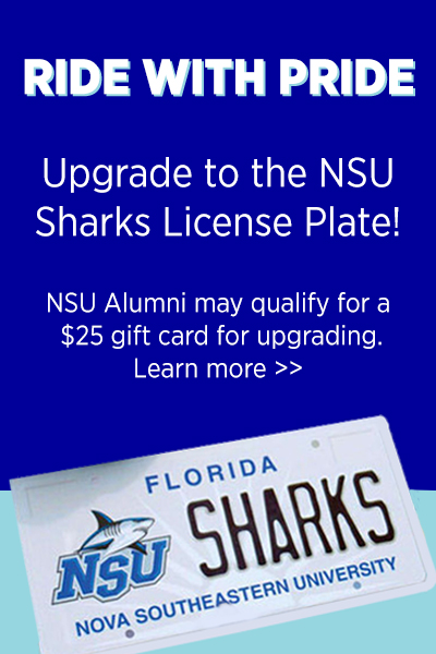 Upgrade to the NSU Sharks License Plate graphic