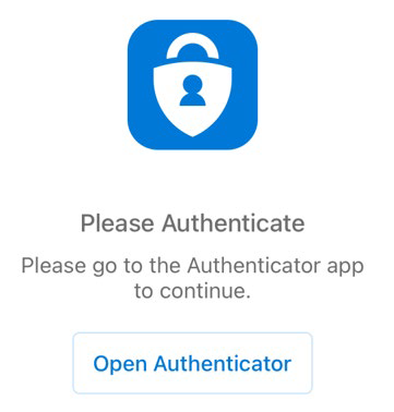 Open the Authenticator app