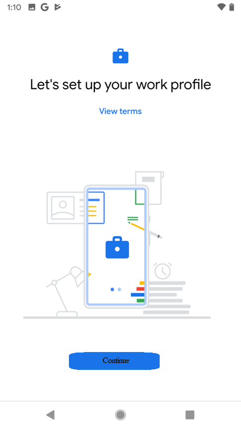 Set up your work profile