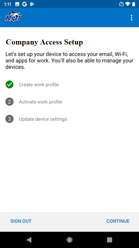 Tap Continue