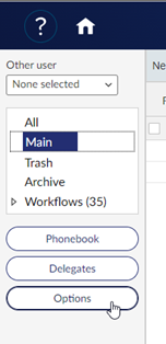 Options button