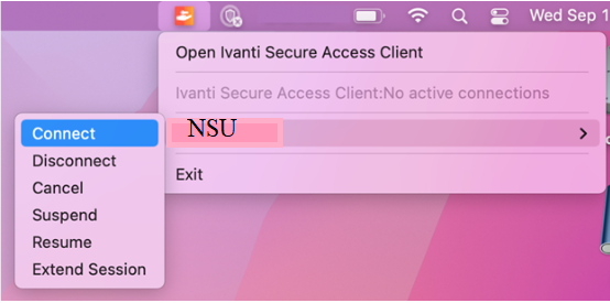 Connect button screenshot