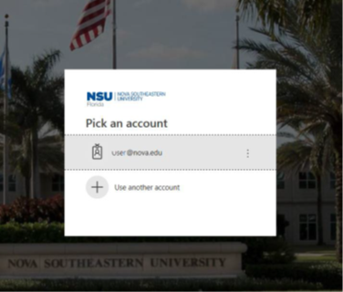 Pick an account screenshot