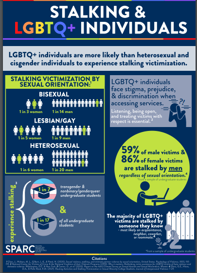 Stalking LGBTQ+ infographic
